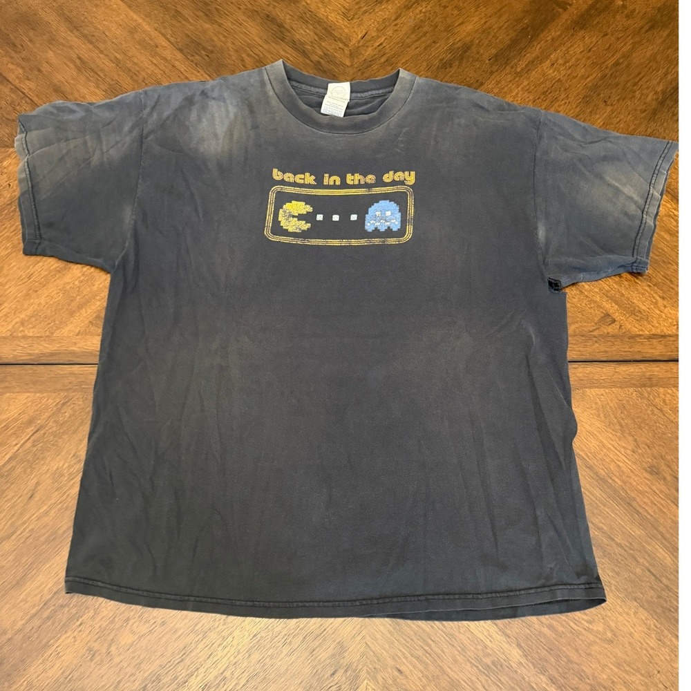 Vintage Delta Pro Weight Pac-Man Back In‎ The Day T-Shirt XL Faded Sun Bleach
